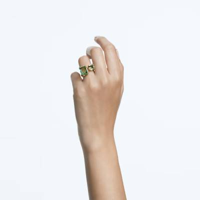 Green Crystal Gold-Plated Metal Millenia Cocktail Ring - 5619628 - Swarovski