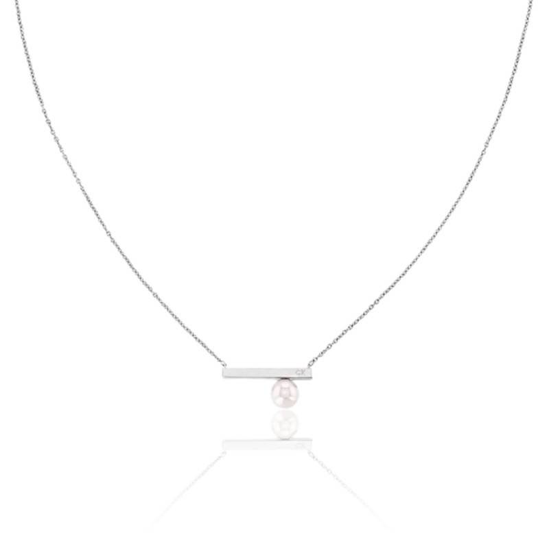 Collier Minimal Pearl Acier Argenté 35000175 - Calvin Klein - Ocarat