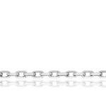 Offre : Chaîne forçat Diamantée, Argent, 1,10mm - 40 cm
