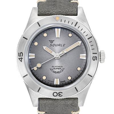 Super-Squale Sunray Grey Leather SUPERSSG.PG Watch - Squale