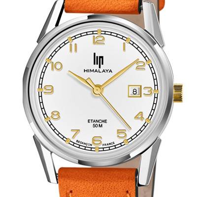 Montre Himalaya Orange & Blanche 671614 - Lip