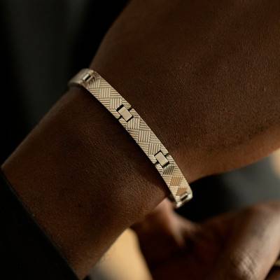 Bracelet Gianni Acier, Longueur de 19 à 20,5 cm - Phebus