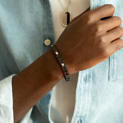 Gianni Vintage Steel Bracelet, 19 cm to 20.5 cm - Phebus
