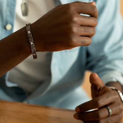 Rohan Vintage Steel Bracelet, 19 cm to 20.5 cm - Phebus