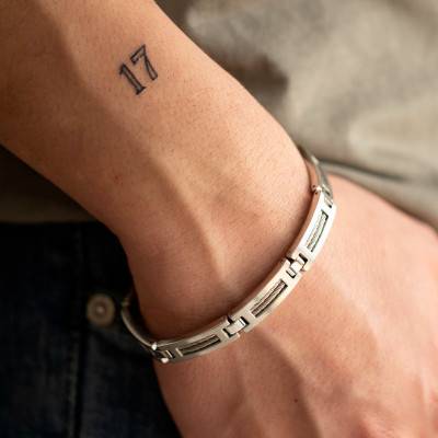 Sacha Steel & Cable Bracelet, 19.5 cm to 21 cm - Phebus