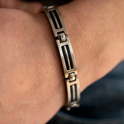 Sandro Steel & Resin Bracelet, 21 cm - Phebus