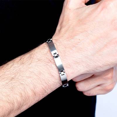 Steel Sasha Bracelet, 19 cm to 21.5 cm Length - Phebus