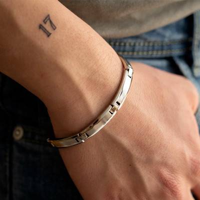 Nino Steel Bracelet, 18.5 cm to 20 cm - Phebus