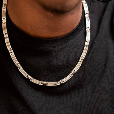 Steel Cable & Lacquer Jonas Necklace, Length 50 cm - Phebus