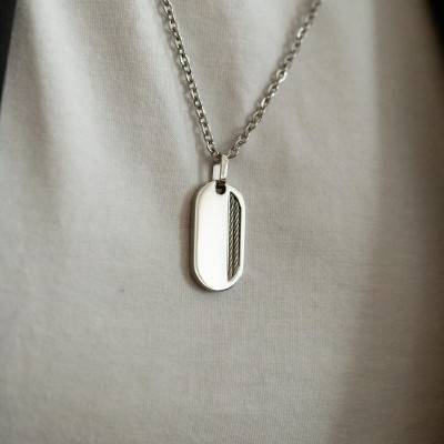 Steel Sashi Cable Chain Necklace, 50 cm to 60 cm - Phebus