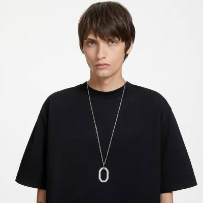 Collier Dextera Octogonal Argenté & Cristaux 5642388, 65 à 80 cm - Swarovski