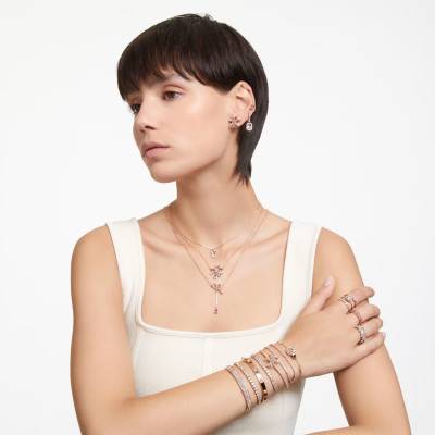 Bague Matrix Rose, Métal Doré & Cristaux - 5648286 - Swarovski