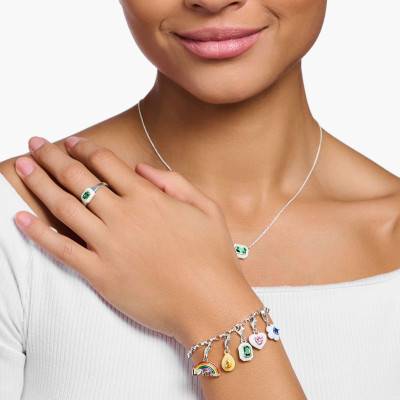 Pendentif Charm Pop Colours Goutte Orange & Argent - 1919-496-8 - Thomas Sabo
