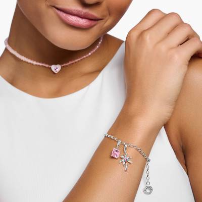 Pendentif Charm Pierre Rose Argent - 1920-051-9 - Thomas Sabo