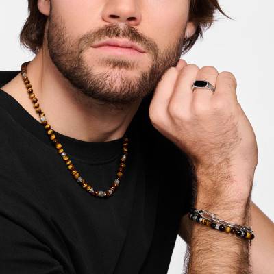Chevalière Chemin de vie Onyx Noir en Argent TR2429-507-11 - Thomas Sabo