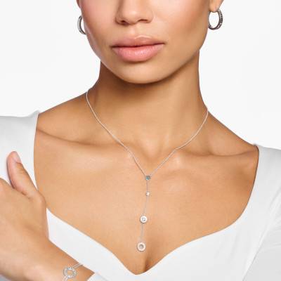 Collier Cercles Pierres Blanches en Argent KE1879-051-14, 45 cm - Thomas Sabo