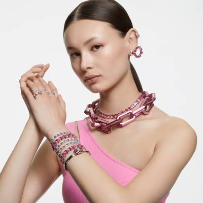 Rhodium-Plated Metal & Crystal Vittore Round Ring - 5656299 - Swarovski