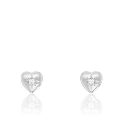 Boucles D'oreilles étoile Avec Strass - Argentées, 19x18 Mm, Fantaisie Neuves