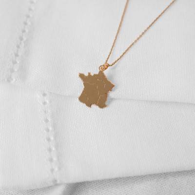 375/1000 Yellow Gold France Pendant, 17 x 24 mm - Lucas Lucor