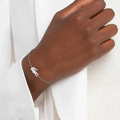 Lacoste Steel Crocodile Bracelet, 16.5 cm to 19 cm - Lacoste