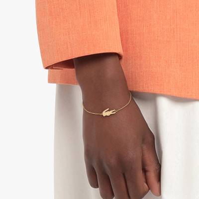 Rose Gold Steel Crocodile Bracelet Lacoste, Length 16.5 cm to 19 cm - Lacoste