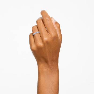 Blue Matrix Ring in Rhodium-Plated Metal & Crystals - 5658672 - Swarovski