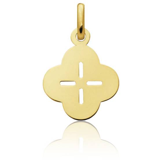Pendentif Trèfle Morella Or Rose 33mm - Oxyde Zirconium - Bijou Personnalisable Interchangeable