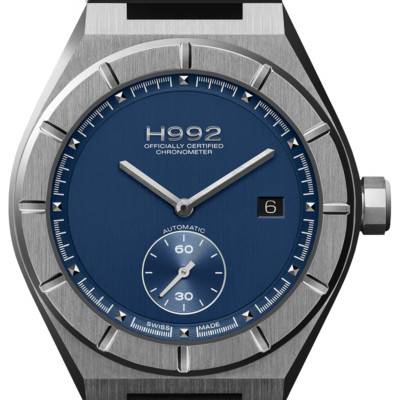 Montre H1 Blue + Silver Bracelet Caoutchouc - H992