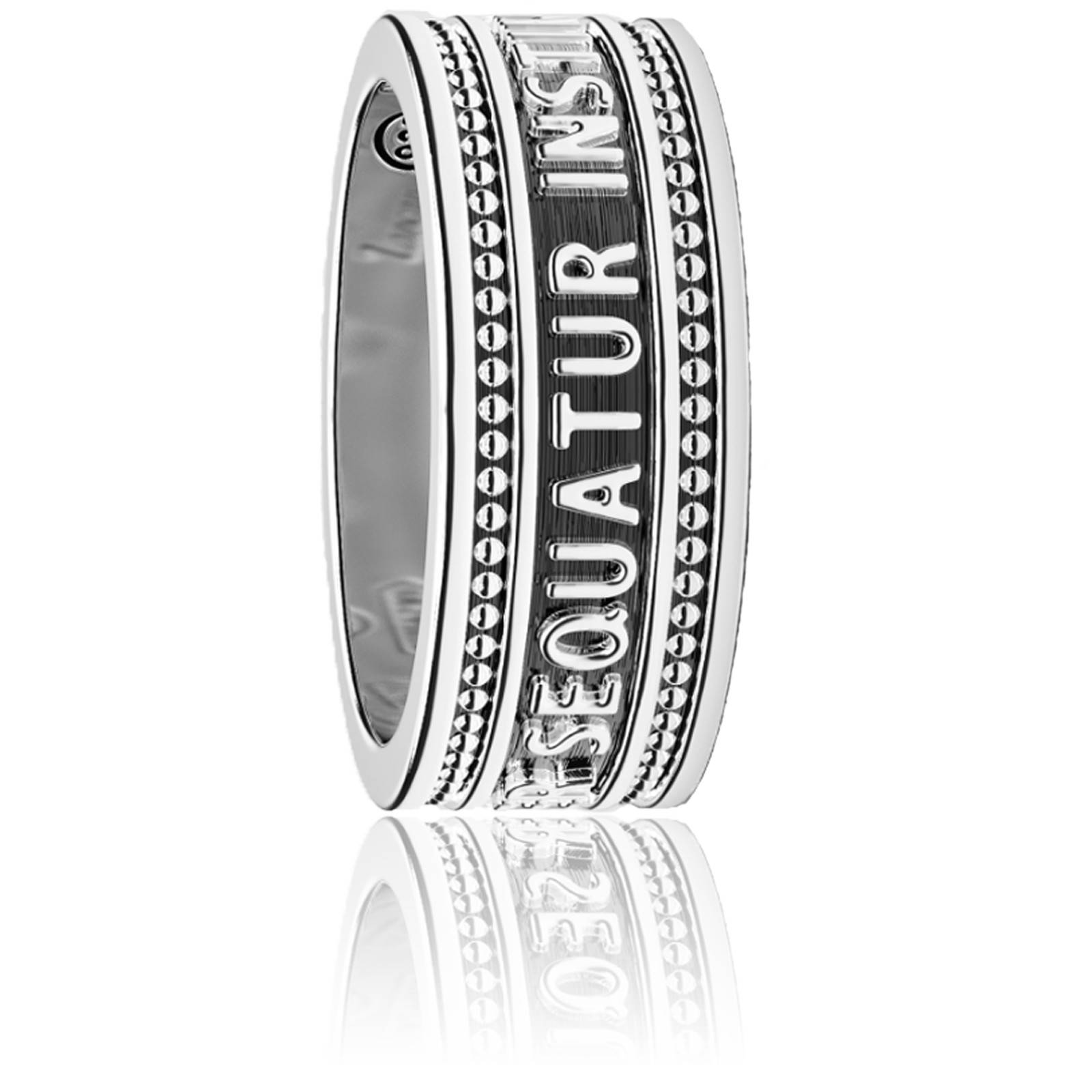 Bague Cosmopolitan Inscription en Argent EXA080 Zancan Ocarat