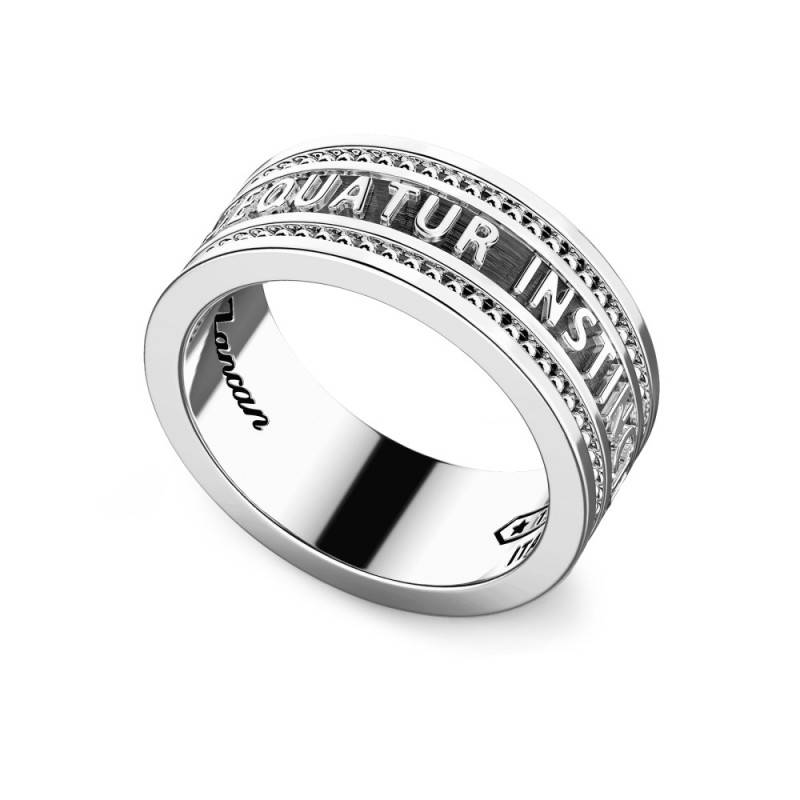 Bague Cosmopolitan Inscription en Argent EXA080 Zancan Ocarat