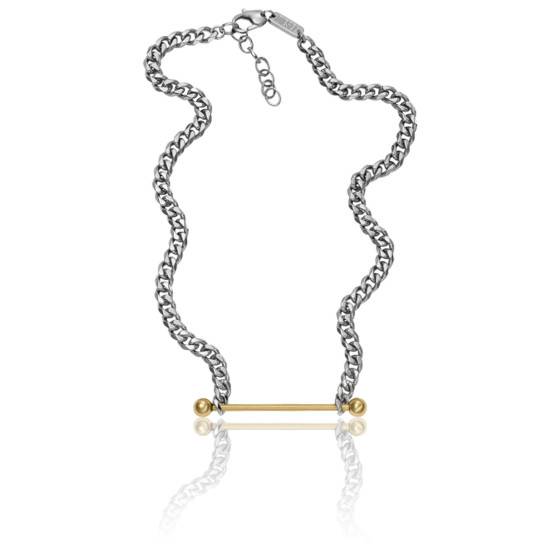 Collier Maille Gourmette en Acier, 45 & 50 cm - DX1409931 - Ocarat