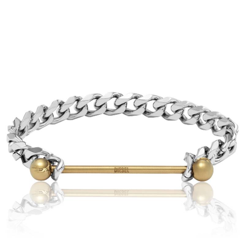 Bracelet Maille Gourmette Acier, 18 cm - DX1410931- Diesel - Ocarat