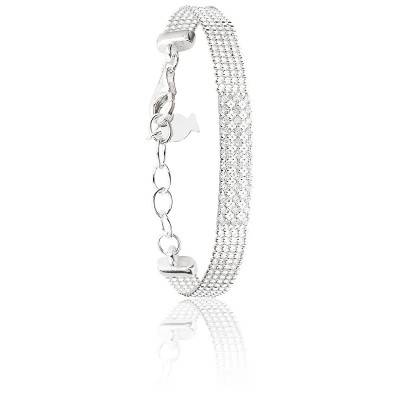 Bracelet Maille Palmier 19CM En Argent Massif 925/1000