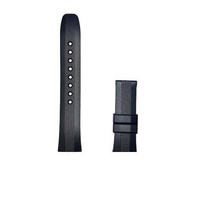 Black Rubber Divido Watch Strap RUN.MI.001 - Minase