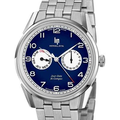 Montre Himalaya 40 Bleue Bi-Compax 671675 - Lip