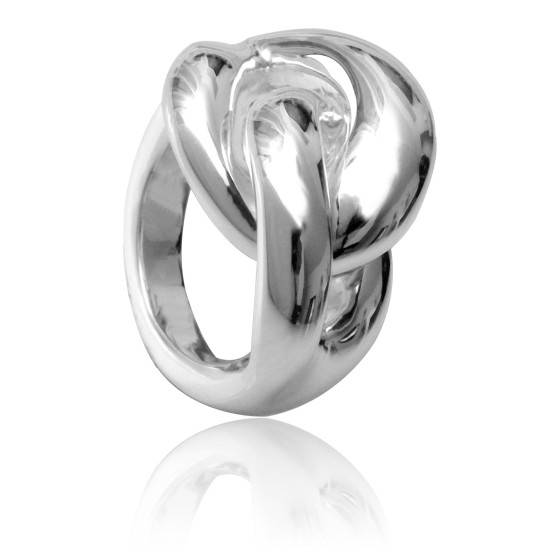 Bague Nœud Argentée Réglable Pour Pouce - Style Bohème Et Déclaration - Argent 925 - Pour Femme