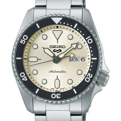 White Men's Seiko 5 Automatic Watch SRPK31K1 - Seiko 5 Sports
