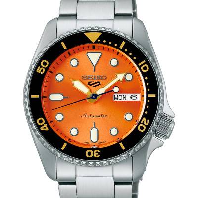 Montre Seiko 5 Automatique Homme Orange SRPK35K1 - Seiko 5 Sports