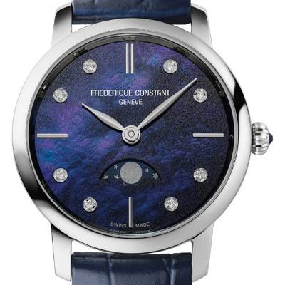 Montre Classics Slimline Ladies Moonphase FC-206MPND1S6 - Frédérique Constant