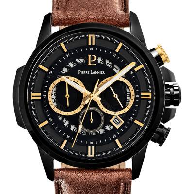 Montre Sentinelle Noir Cuir 237F434 - Pierre Lannier
