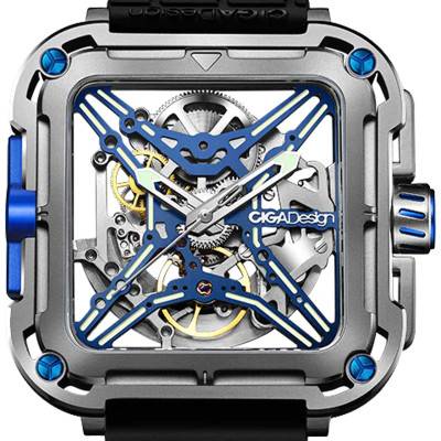 Ciga Design X Series Gorilla Titanium Blue Watch X021-TIBU-W25BK - Ciga Design