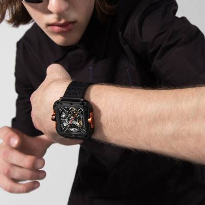 Ciga Design X Series Gorilla Black Orange Watch X011-BLOG-W25BK - Ciga Design