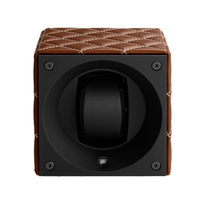 Ecrin Rotatif Masterbox Couture Cognac / Surpiqures Blanches - Swiss Kubik