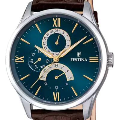 Montre Retro Homme Bleu Canard F16823/A - Festina
