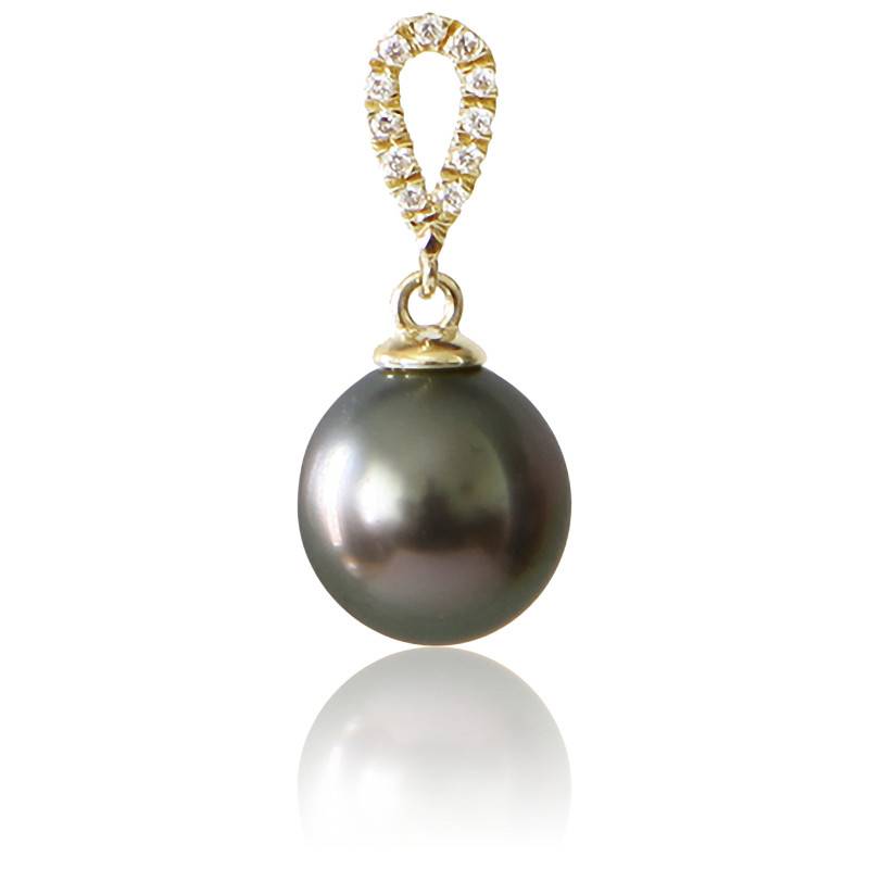 Pendentif Or Jaune 750 Perle Gold du Pacifique 9mm Ref. 54755