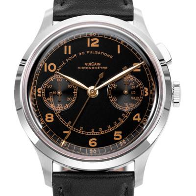 Black Monopusher Heritage Watch 650167A08.BAC201 - Vulcain