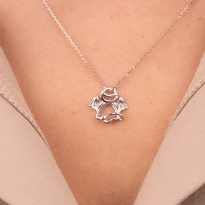 Pendentif Petit Diable Ailé Argent - Emanessence