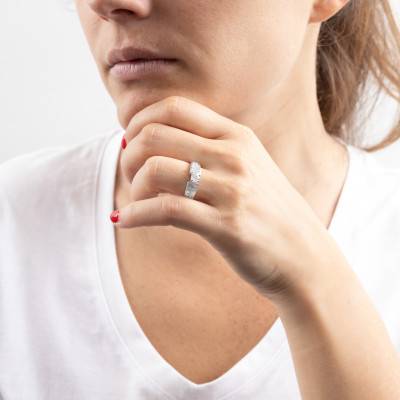 Bague Diamant Certifié IGI 0,38 ct HSI et Diamants 0,83 ct en Or Blanc 750 - Divine