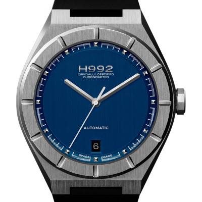 Montre H2 Blue + Silver Bracelet Caoutchouc - H992