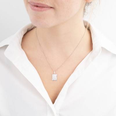 Pendentif Parchemin Ange Raphaël, Argent 925, 15,50 x 10,50 mm - Emanessence